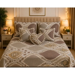 My Sleep Cove Heart – Taupe Lace Diamond (8.5ft x 7.5ft)