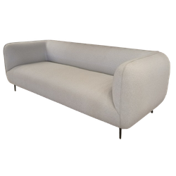 Antarc Urban Oasis 3-Seater Sofa – Off-White Fabric – Metal Legs