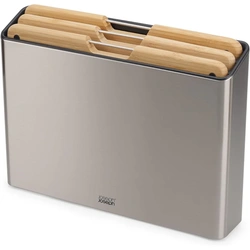 Joseph Joseph Folio Steel Bamboo 3pc Board Set – Steel – 60229