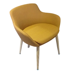 Antarc Lunda Easy Chair – Wood-Look Legs