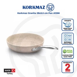 Korkmaz A1266 Granita Alu.Frypan 28Cm x 5.5Cm 3.0Ltr