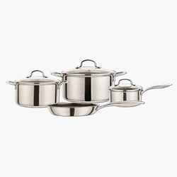 Shokki Triply Cookware Set – 7-Piece – Honeycomb Finish