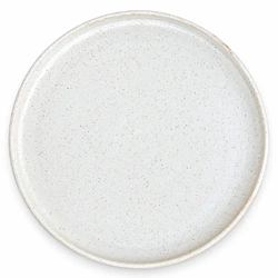 Ceramiqa Pottery Rustic Dinner Plate – Speckled Satin White – 27 cm