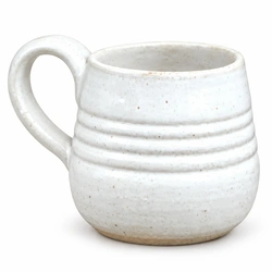 Ceramiqa Pottery Rustic Mug – Speckled Satin White