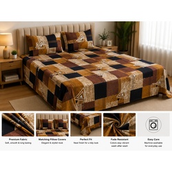 My Sleep Cove Mehak – Brown Black Patchwork
