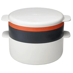 Joseph Joseph M-Cuisine Cool-Touch Microwave Bowl – Stone/Orange – 45004