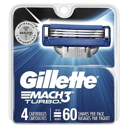 Gillette Mach 3 Turbo Razor Blades – 4's