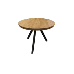 Antarc Swara Coffee Table – Mvule Hardwood – Black Matt Legs