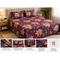 My Sleep Cove Mehak – Burgundy Autumn Leaves (8.9ft x 7.5ft)