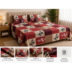 My Sleep Cove Mehak – Red Floral Patchwork (8.9ft x 8.2ft)