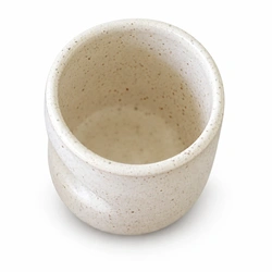Ceramiqa Pottery Thumb Tumbler – Speckled Satin White