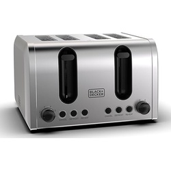 BLACK+DECKER 4 Slice Parallel Slot Toaster - Stainless Steel