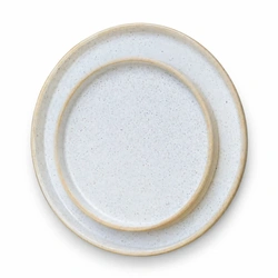 Ceramiqa Pottery Rustic Side Plate – Speckled Satin White – 20 cm