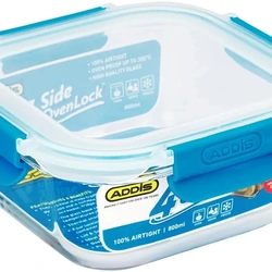 Addis 4 Side Lock Oven Dish Square 800ml
