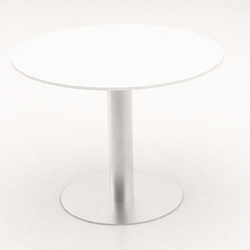 Antarc Round Conference Table – Stainless Pole – 120 cm Dia