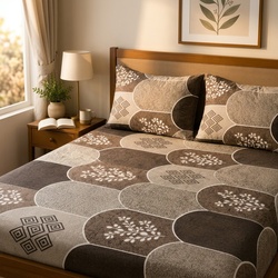 My Sleep Cove Caspian – Taupe Scalloped Fan