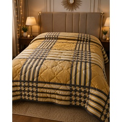 My Sleep Cove Comforter – Mustard Plaid Quilted