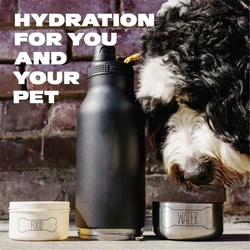 Asobu SDB2 Pastel – Pet Travel Water Bottle – With Bowls