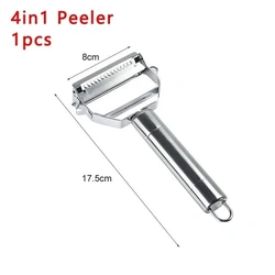 Börner Inox 4-in-1 Stainless Steel Peeler – Multi-Function