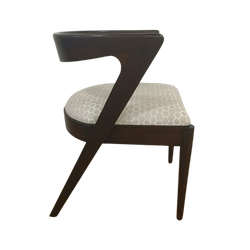 Antarc Chui Dining Chair – Solid Mvule – Mid Walnut Finish