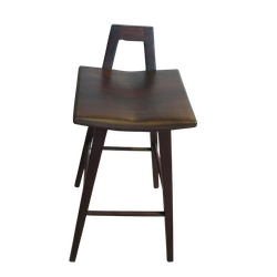 Antarc Nyumbu Stool – Walnut Hardwood – Ergonomic Back