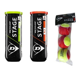 Dunlop Tennis Balls Stages 1-3 – ITF Approved - 3PET